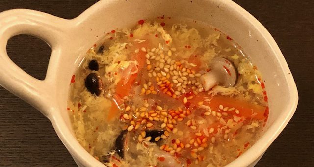 スーラー春雨スープ(酸辣湯)　